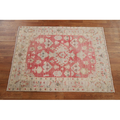 One-of-a-Kind 2'11" x 3'10" New Age Rectangle Wool Area Rug in Pink