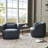 Bruschi 34" W Faux Leather Swivel Armchair-310443001