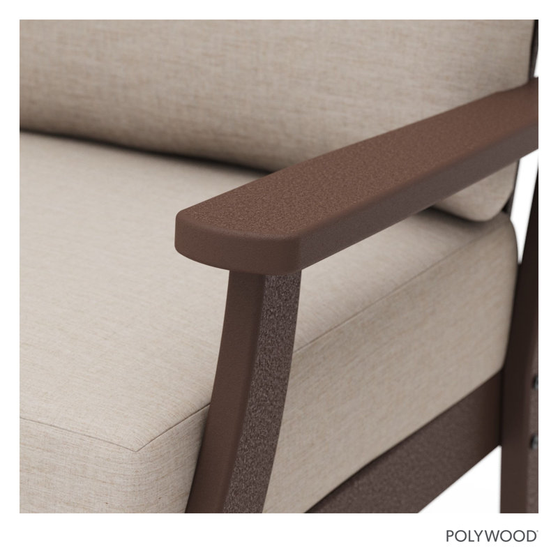 Braxton Deep Seating Sofa, Mahogany, Cast Ash