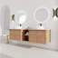 Meuble-lavabo mural 72 po avec lavabo d'art en céramique et 1 tablette de rangement, 4 portes à fermeture douce, emballage KD, contreplaqué-1720722824