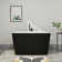 46.85'' x 27.3'' Freestanding Rectangular Soaking Small Acrylic Bathtub with Chrome Drain and Overflow