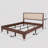 Modern Solid Pine Platform King Bed Frame-682227715-682227720