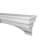 Rustic Floating Wood Fireplace Mantel Shelf with Arched Corbels - Pine Wood-164010025-243860107