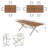 7 Pieces Aluminum And Steel Heated Transfer Telescopic Table With Chairs-819563109