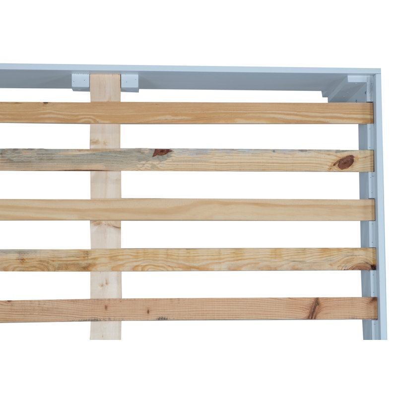 Base de lit plateforme 16 po, Bleu clair, Reine