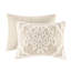Literie en chenille de coton très grand / très grand avec 2 taies décoratives assorties, housse de couette lavable à la machine pour très grand lit, comprend des taies décoratives-121234536-121234534