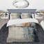 Ensemble de housse de couette Abstract Blue Beige Road Collage II - Microfibre de polyester-110397444