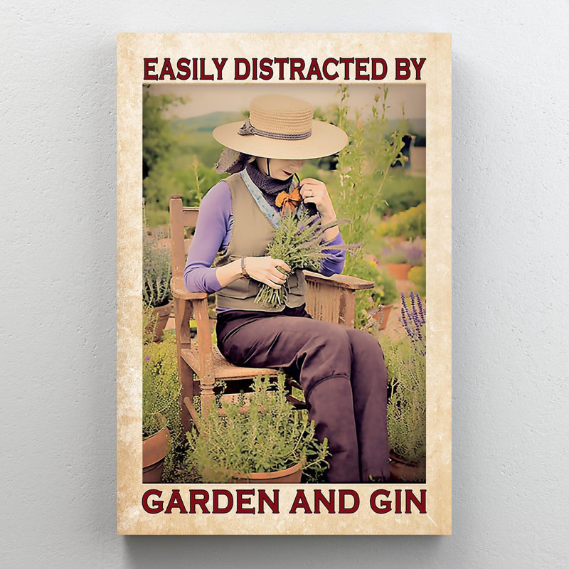 Krithik facilement distrait par Garden and Gin, H 36 po x l 24 po x P 1,25 po