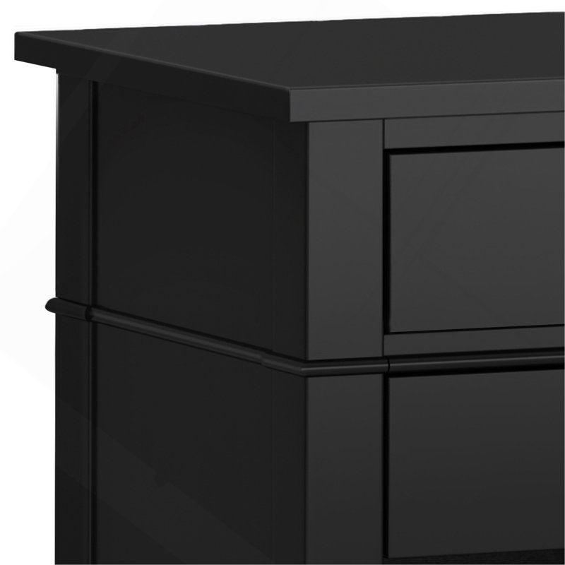 Carlton - Table de chevet - Noir, Noir