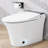 Advanced Smart Toilet | One-Piece Tankless Design, Adjustable Heated Seat, Auto Flush, Foot Sensor Activation, Blue Night Light, Knob Control, Power Outage Flush