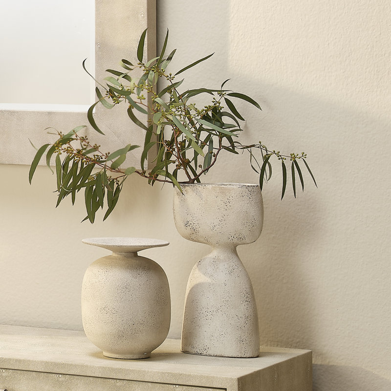 Highland Handmade Ceramic Table Vase, Off White