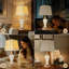 Ensemble de 2 lampes de table rustiques