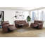 Fauteuil inclinable oscillant, cuir brun et similicuir