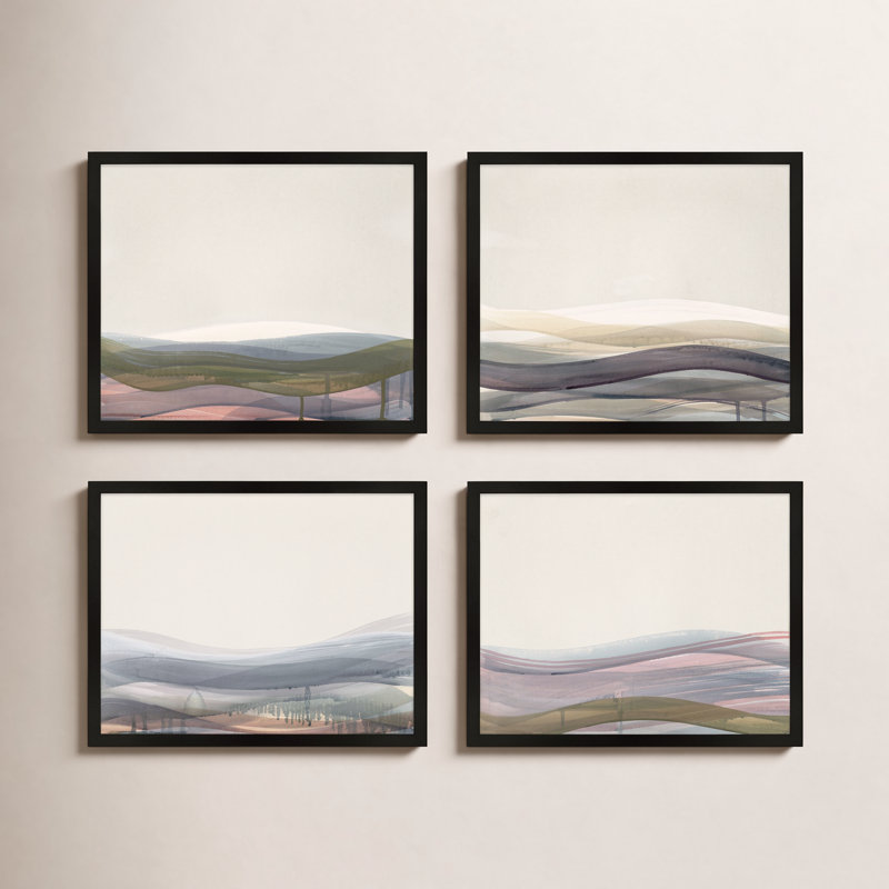 «Mauve» par Beth James, art mural encadré, Cadre noir, L 38 po x H 30 po