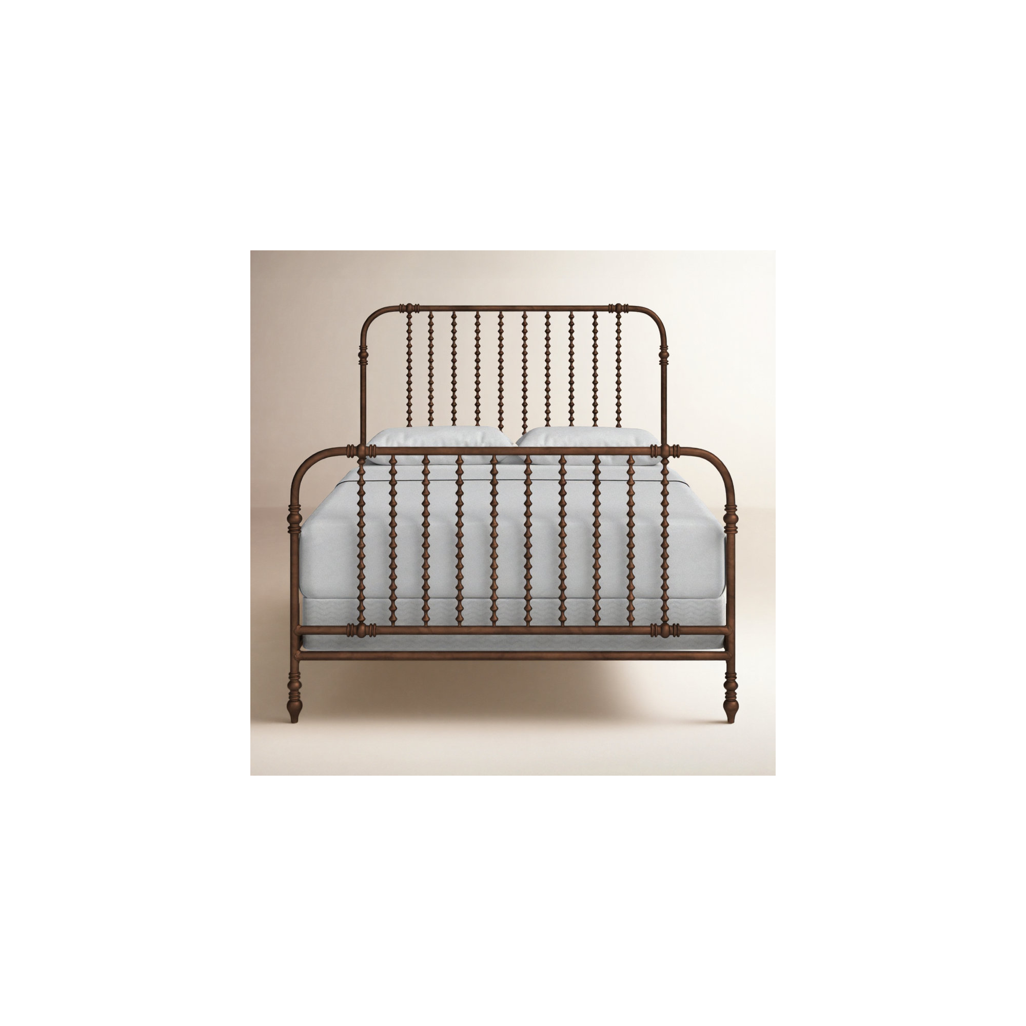 Earling Metal Spindle Bed, Queen