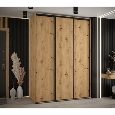 Auniya 3 Door Manufactured Wood Wardrobe