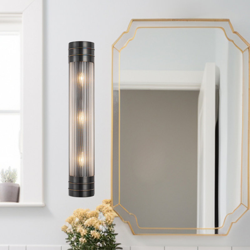 Willard 3 - Light Bath Sconce, Urban Bronze, Clear Prismatic