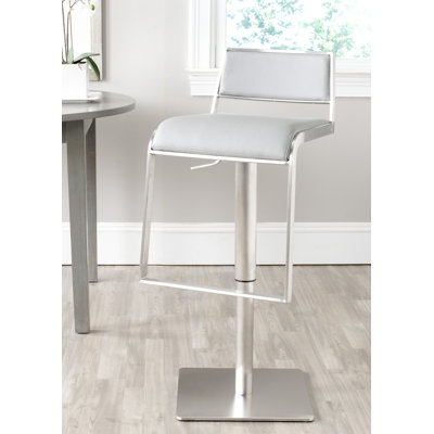 Koblick Swivel Upholstered Faux Leather Adjustable Height Counter Stool