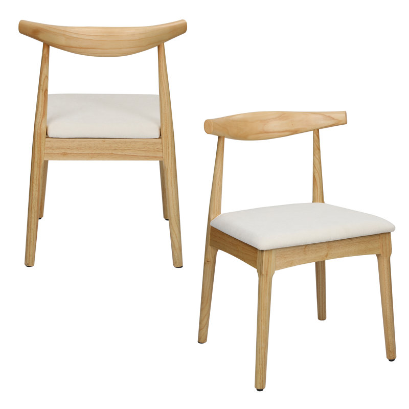 Solid Wood Dining Side Chair , Beige/Natural
