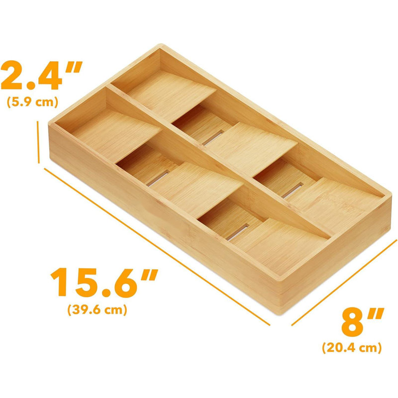 Callas 2.4" H x 15.6" W x 8" D Flatware & Kitchen Utensils Drawer Organizer