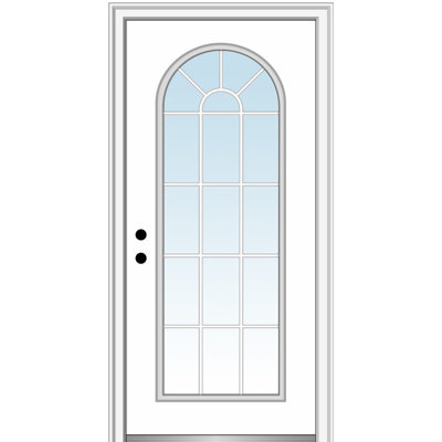 Portes d'entrée avant en fibre de verre Smooth Full Lite
