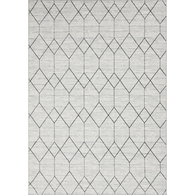 Nubieber Geometric Indoor Rug, Rectangle 9'10" x 14'