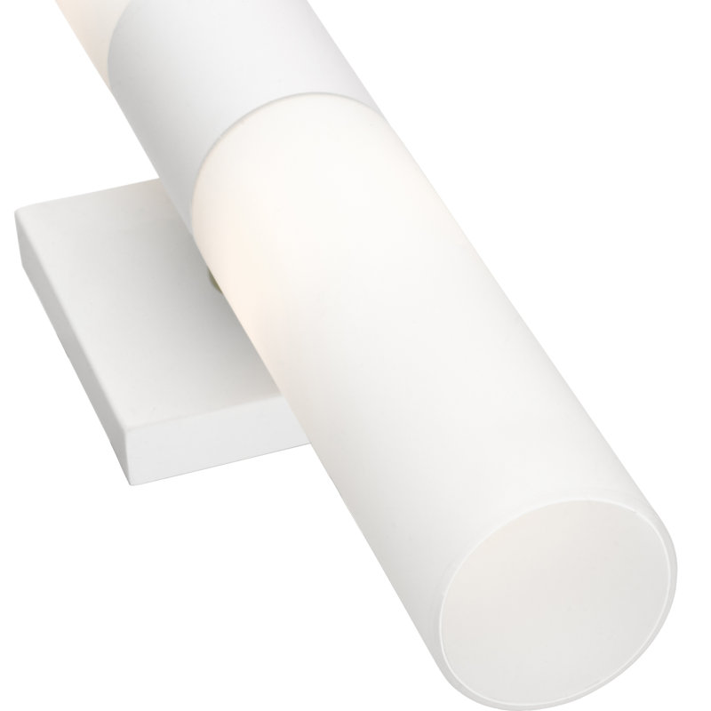 Cailum 2-Light Dimmable Vanity Light, Textured White/Antique Brass