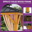 Solid wood gazebo with double hardtop and curtains-96427317