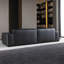 Canapé modulaire noir en cuir véritable-2108942737-2108942743