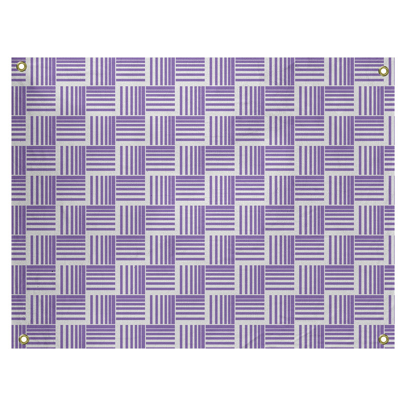 Tapisserie, H 26 po x l 36 po, Blanc/mauve