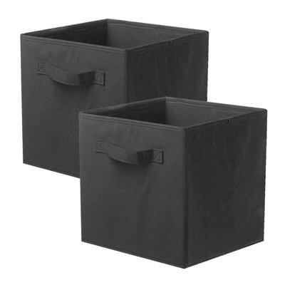 Ensemble de 2 bacs de rangement en tissu pliables