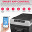 Frigidaire, 49 pte Chariot de réfrigérateur / congélateur portatif électrique convertible avec application, double zone, noir