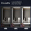 Miroir rectangulaire rétroéclairé avec lumière DEL pour la salle de bain-1088011048