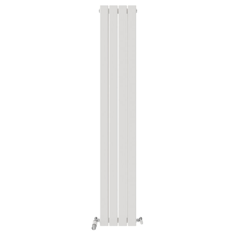 iBathUK Belgravia Vertical Double Slim Flat Panel Radiator, White, 1800cm H x 304cm W x 69cm D