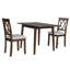 Ensemble de salle à manger 3 pièces avec table de salle à manger à abattants et 2 chaises rembourrées-130583397-130583399-130583403-130583406