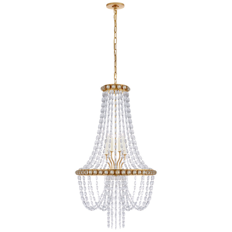 Navona 6 - Light Glass Chandelier, Gold