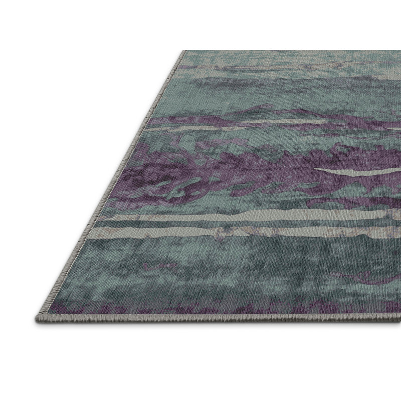 Tapis gris lavable à la machine, Carré 4 pi