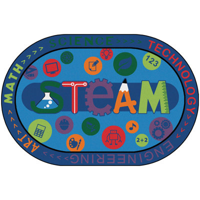 Tapis ovale en acier inoxydable valeur pour enfants STEAM Class Value