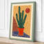 Geometric Cactus Mid-Century - Wrapped Canvas-1196214949-1196214959