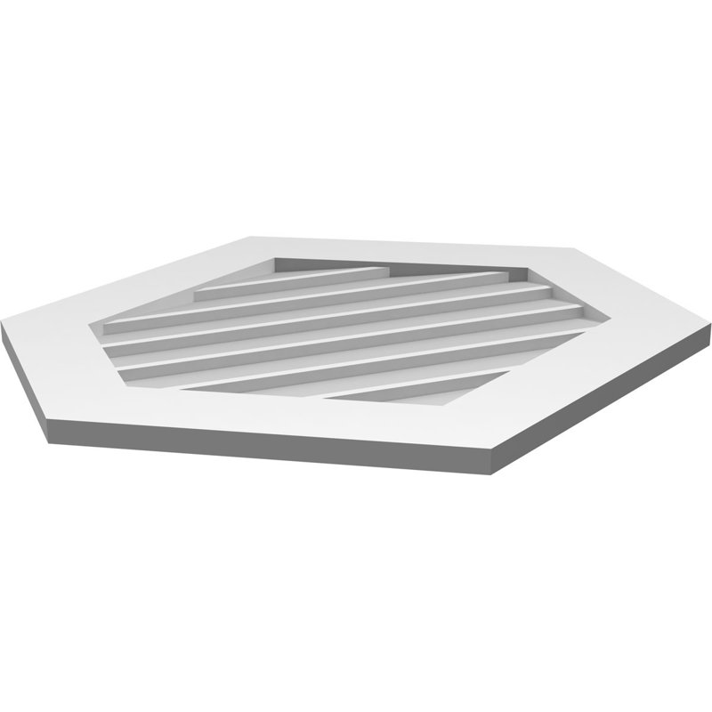 Ventilé vertical à pignon vertical 7/12 po, H 28 po x l 28 po x P 1 po