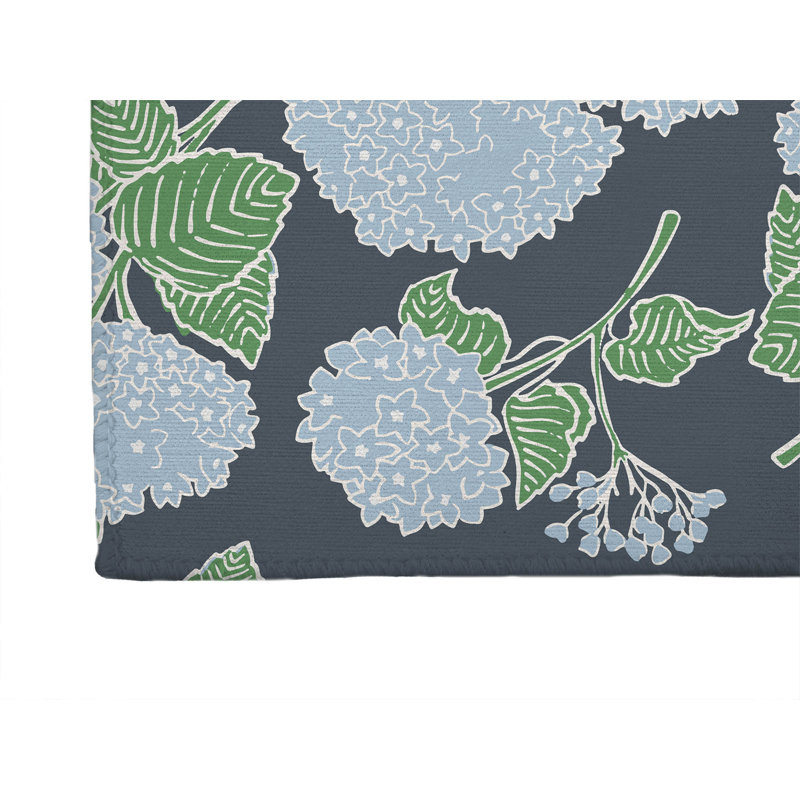 Hydrangea Non Slip Outdoor Rug, Runner 2'6" x 8'
