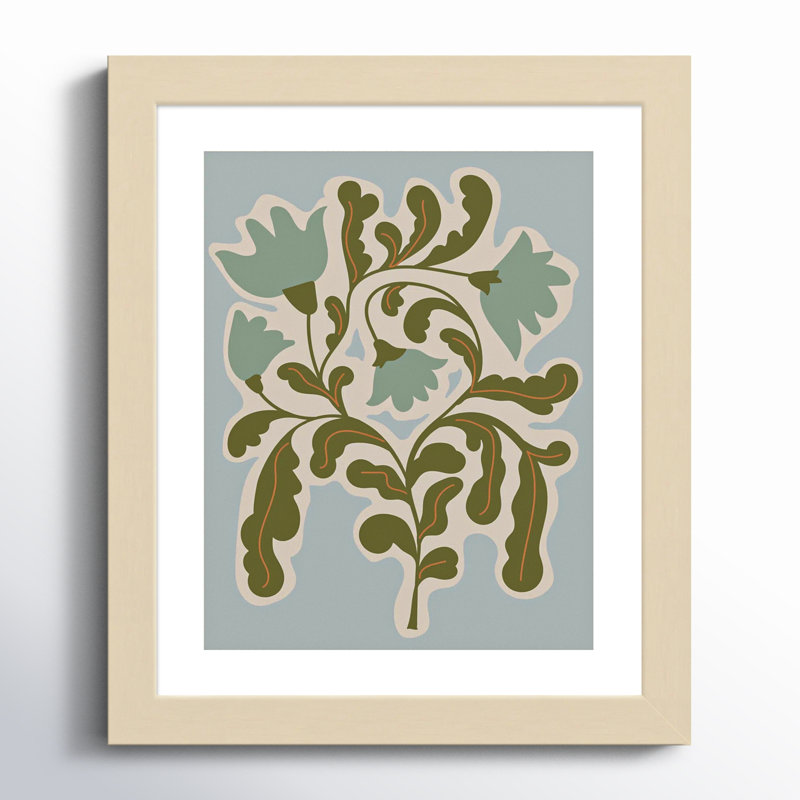 «Creative Express Abstract House Playful Blue» encadré sur papier par The Creative Bunch Studio, impression, gris