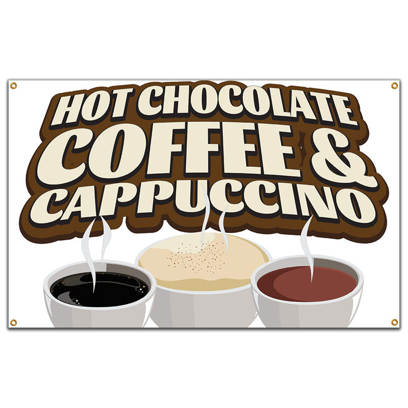 Chariot de distribution de boissons chaudes chocolat chaud et cappuccino 48 po