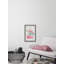 «Pink Bed Reading» - Reproduction d'art sur toile encadrée-26009709-33455705