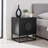 Black Modern Nightstand 21 Inch Tall Nightstand with Solid Wood Doors, Bedroom Night Stand 19 Inch Wide Bedside Table