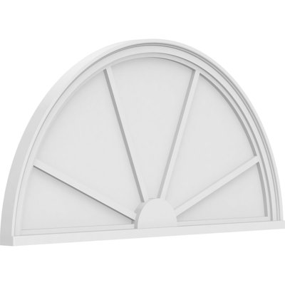 Fronton en PVC de qualité architecturale à 4 rayons l 44 po x H 22 po x P 2 po