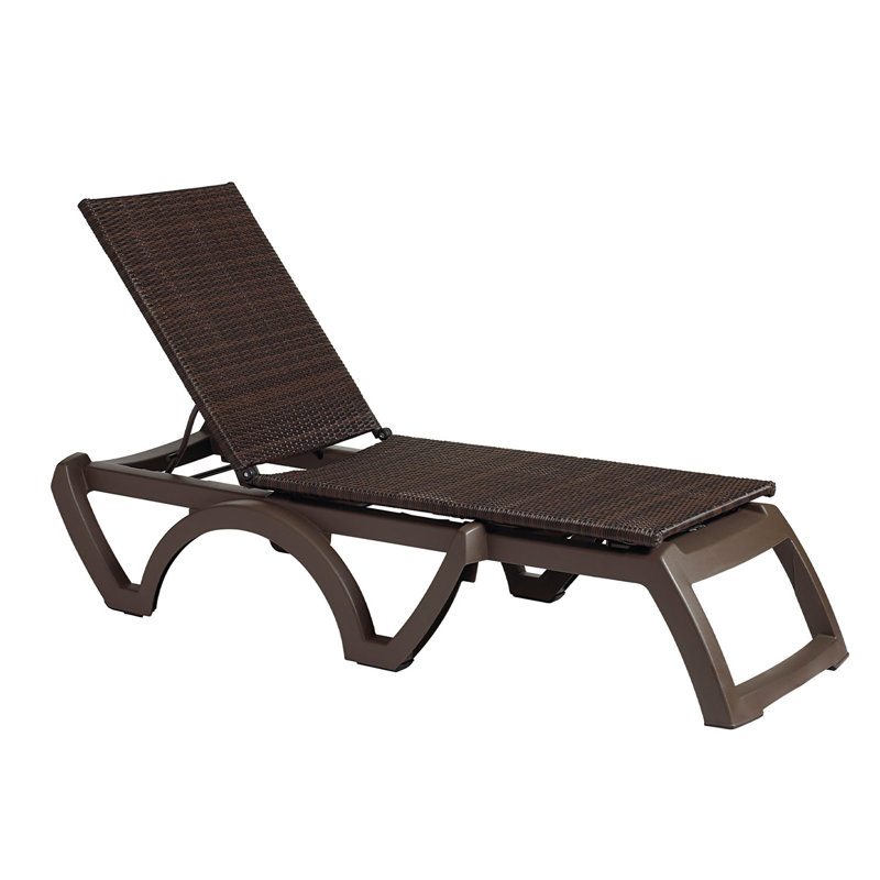 Java Outdoor Wicker Chaise Lounge, Bronze