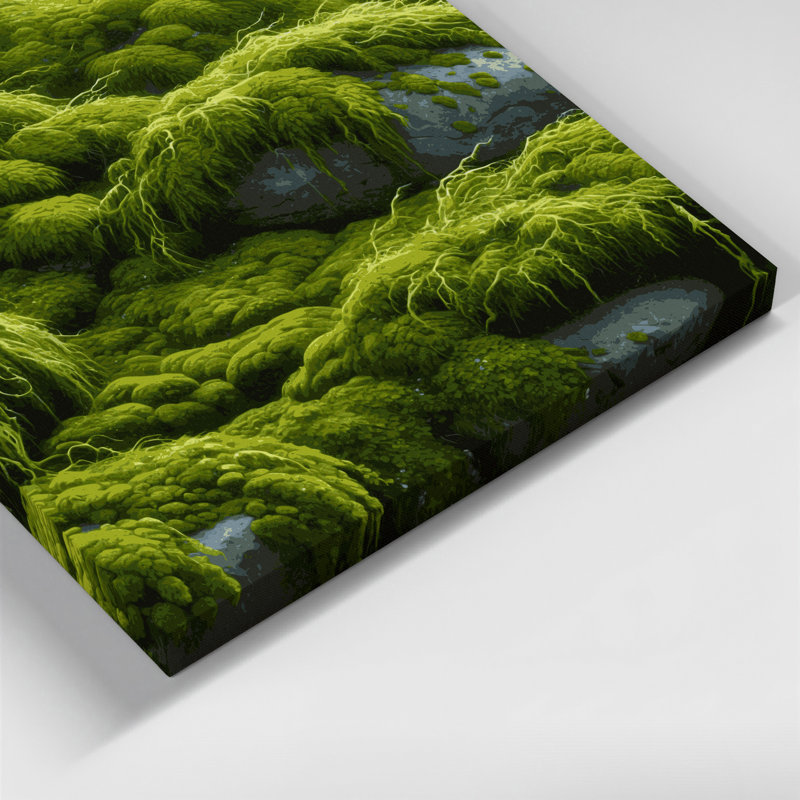 Art mural sur toile vert botanique, H 20 po x l 30 po