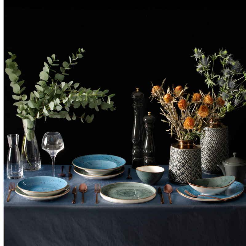 Myron 21cm Dinner Plate, Navy Blue