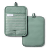 KITCHENAID Micro Rib Silicone Stripe Pot Holders, Set of 2